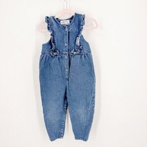 Charming Blue Kids Overalls with Ruffles